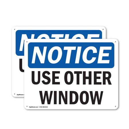 Signmission Use Other Window, 24 in W x Rectangle, Plastic OS-2PACK-NS-P-1824-L-16790
